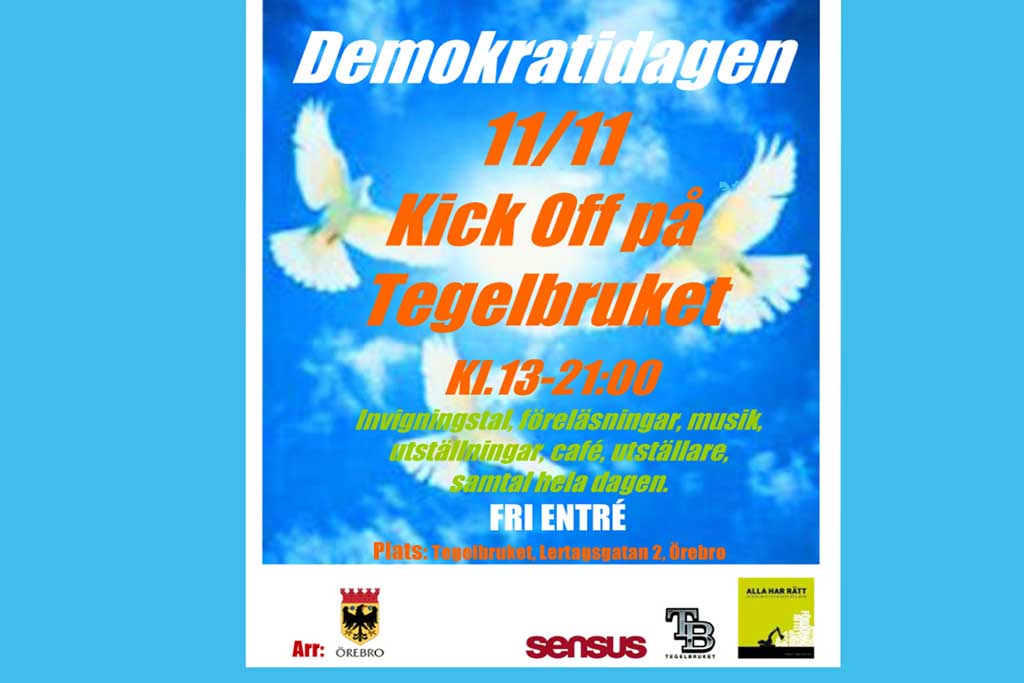 Örebro Kommun Demokrati och toleransveckan, start idag kl 13:00!